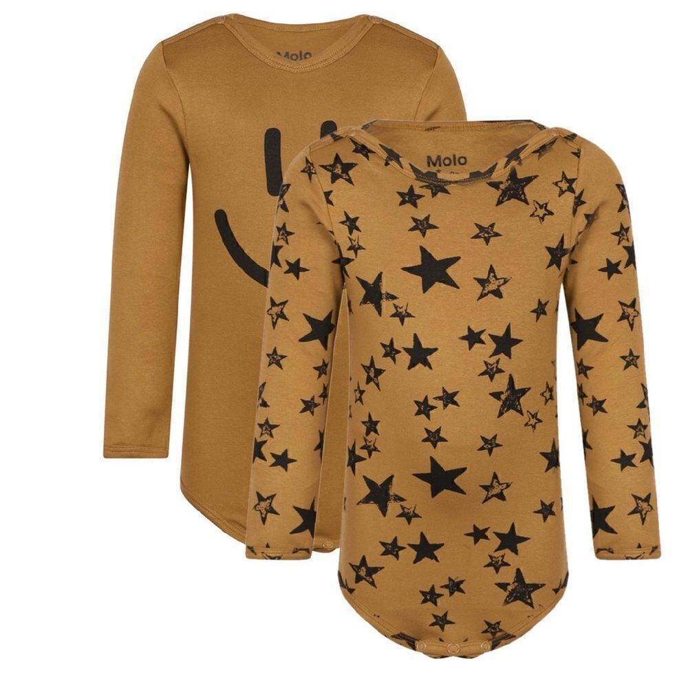 MOLO, Star Print and Smiley Face Long-Sleeve Onesie Size: 18 mth (86 cm) Bundle